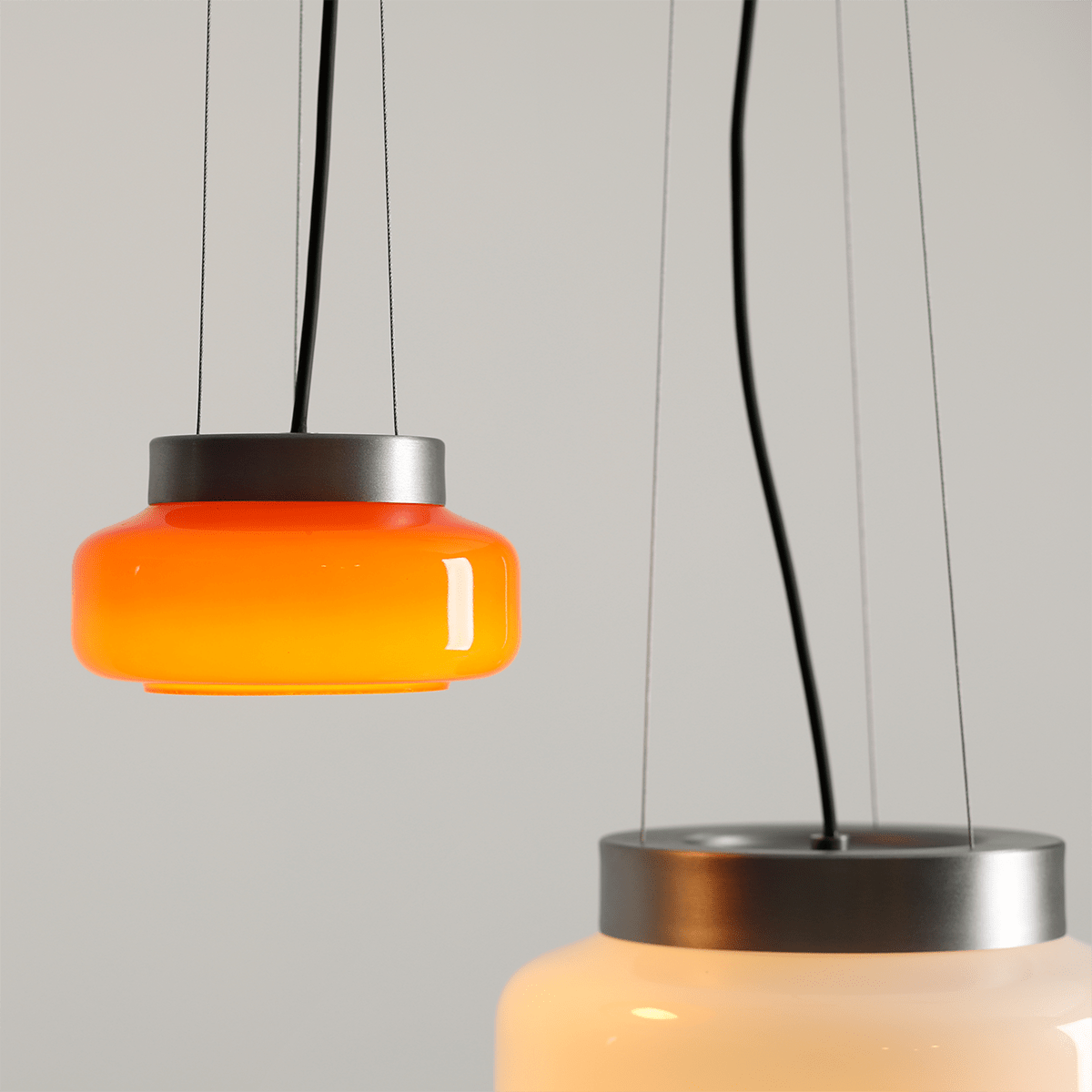 BONBON GLASS PENDANT LIGHT ORANGE MEDIUM - DYKE & DEAN