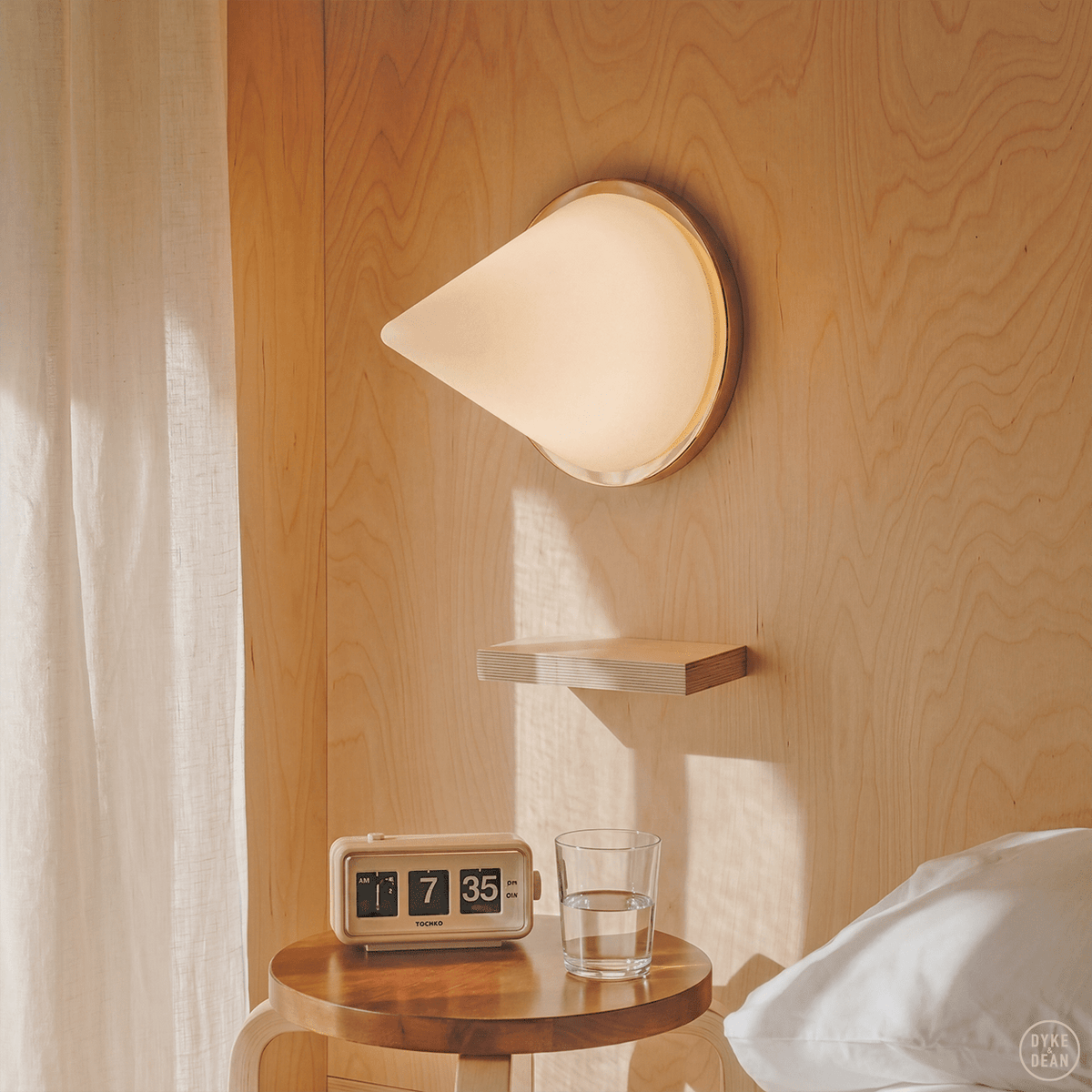 BRASS PYRAMID GLASS LIGHT - DYKE & DEAN