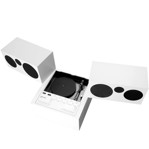 BRIONVEGA WHITE TOTEM RR231 SOUND SYSTEM - DYKE & DEAN