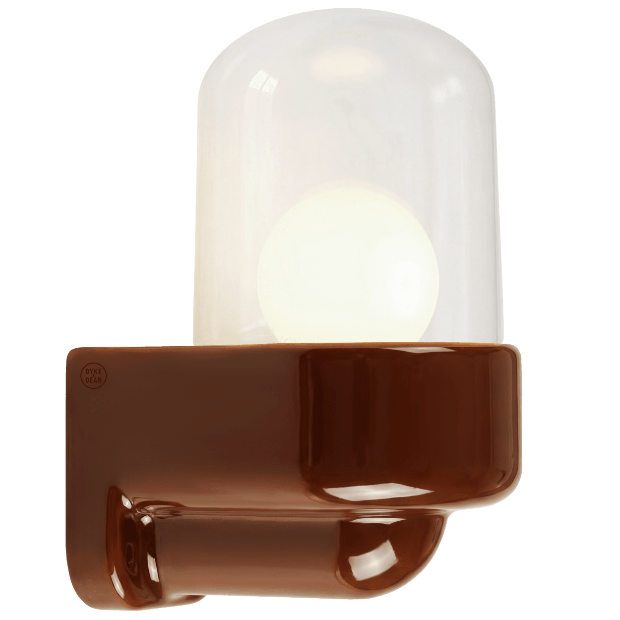 BROWN CLEAR PORCELAIN WATERPROOF SAUNA WALL LIGHT - DYKE & DEAN