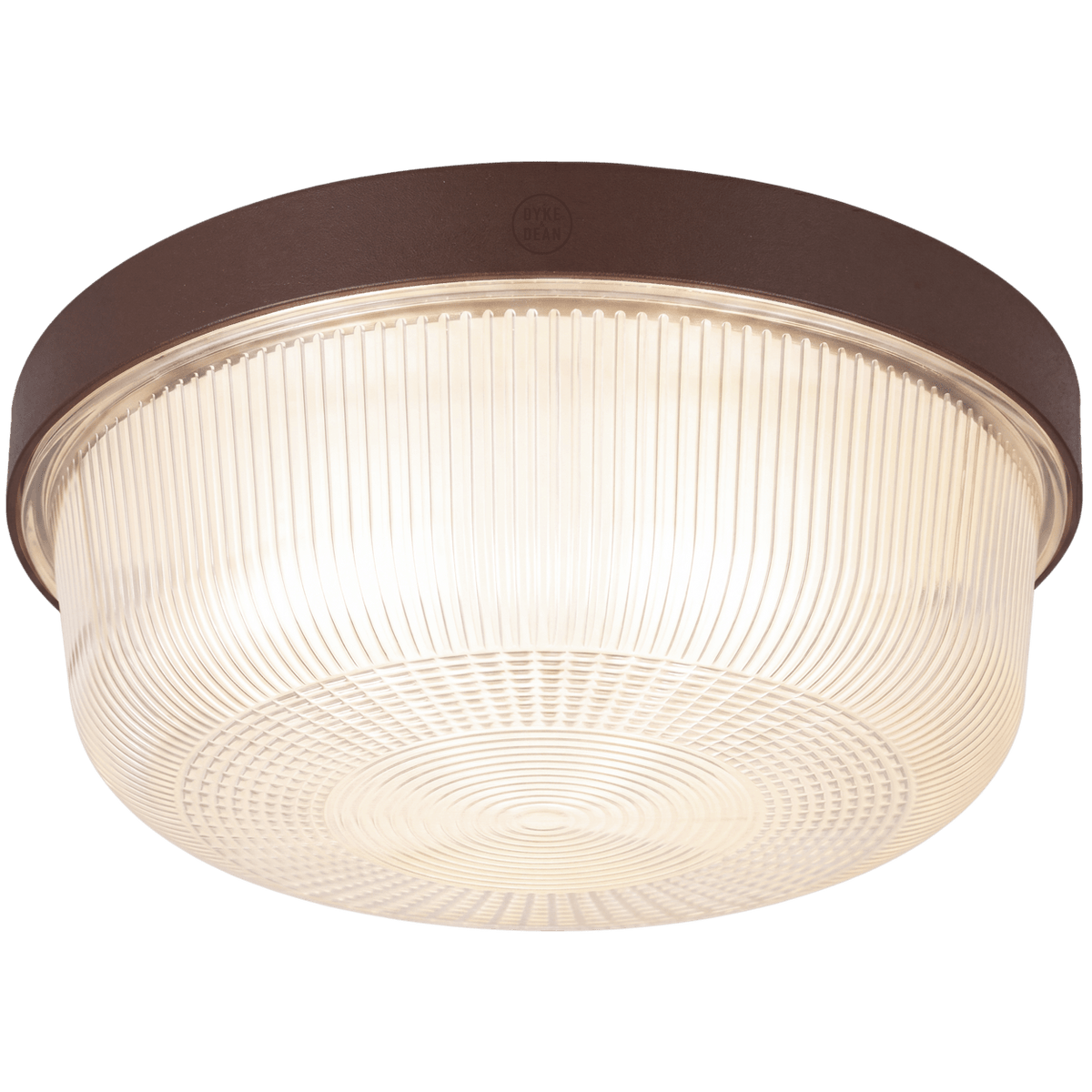 BROWN INDUSTRIAL ROUND WALL & CEILING BULKHEAD LIGHT - DYKE & DEAN
