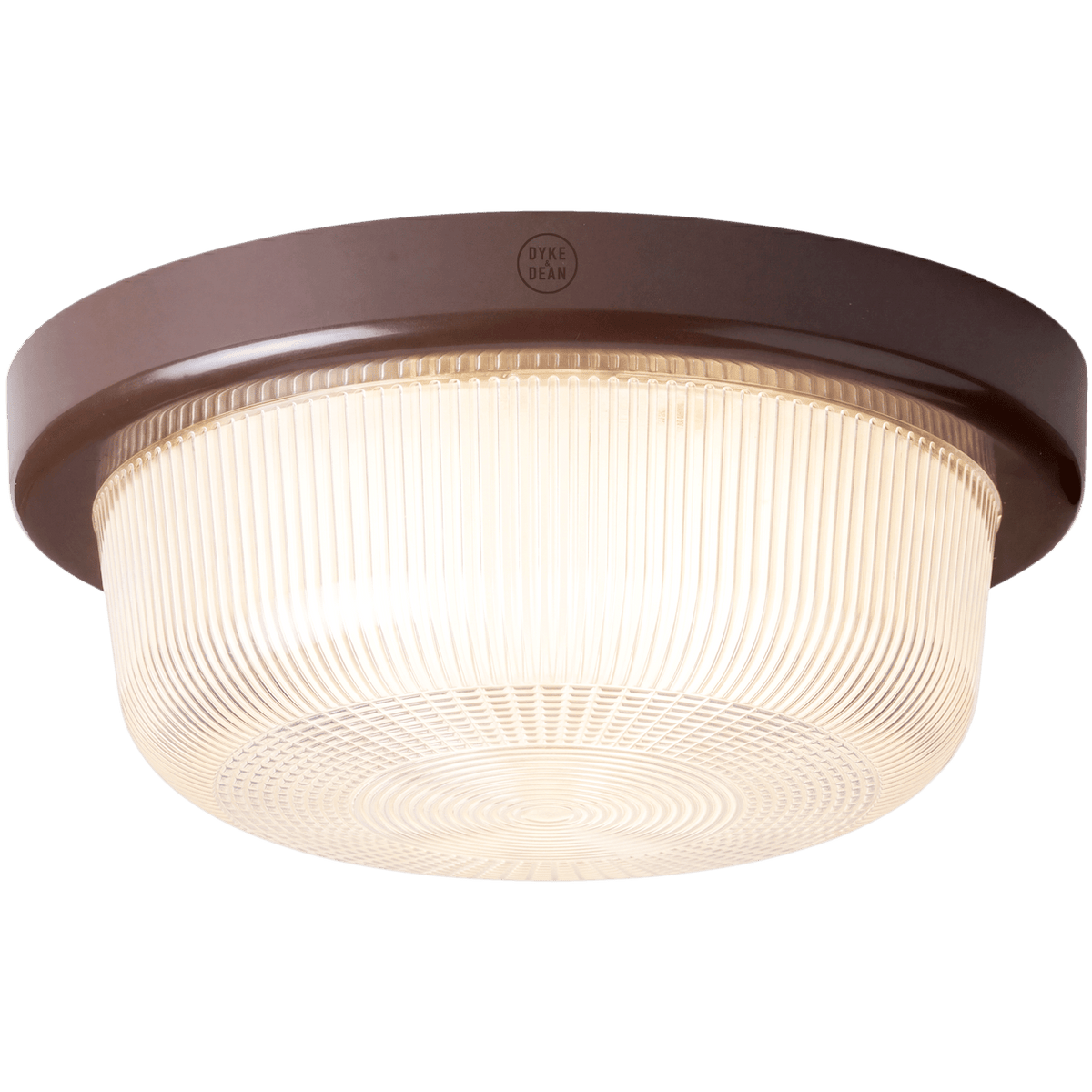 BROWN RIM ROUND WALL & CEILING BULKHEAD LIGHT - DYKE & DEAN