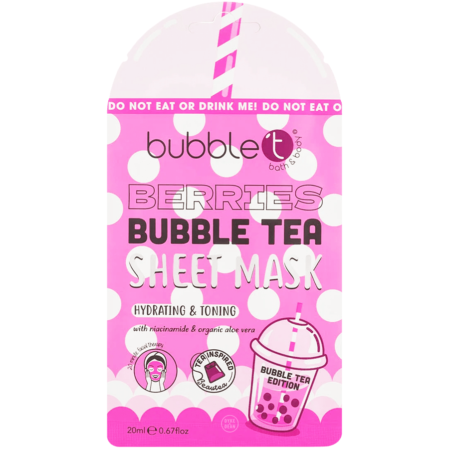 BUBBLE TEA BERRIES HYDRATING SHEET MASK - DYKE & DEAN
