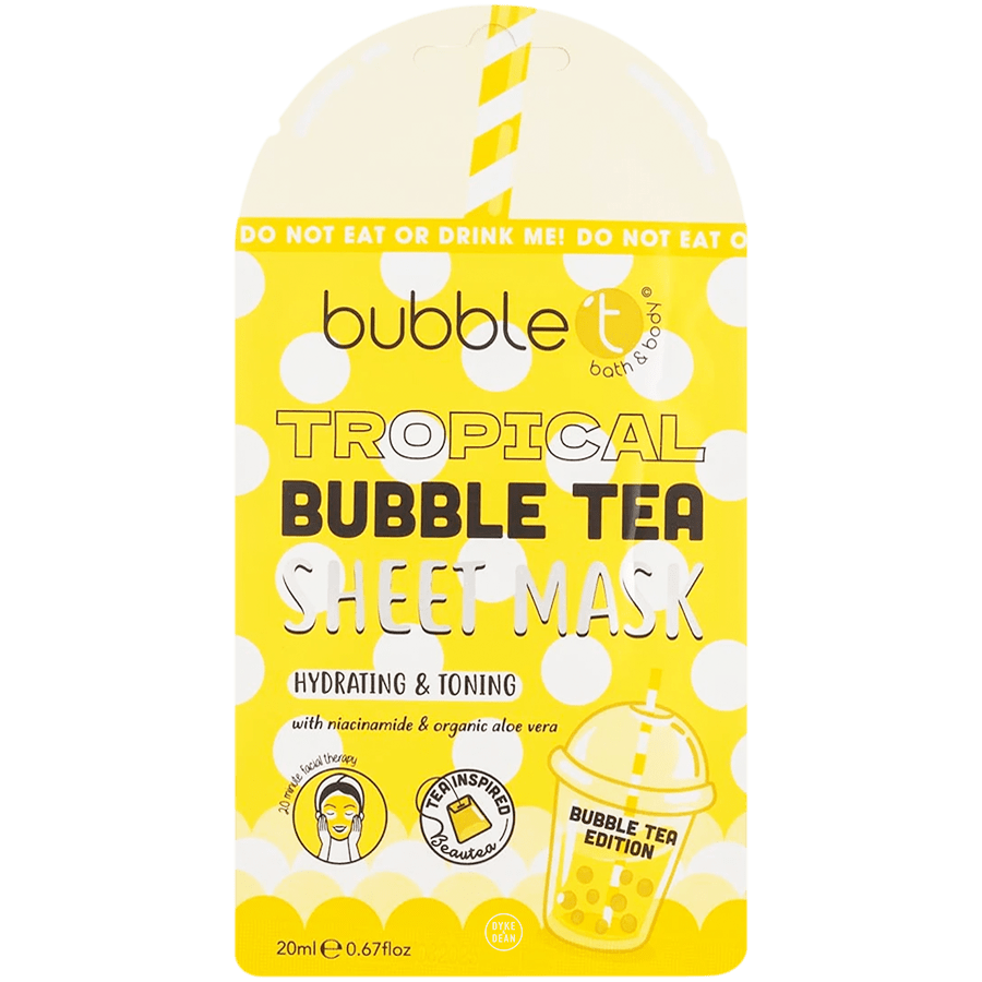 BUBBLE TEA TROPICAL HYDRATING SHEET MASK - DYKE & DEAN