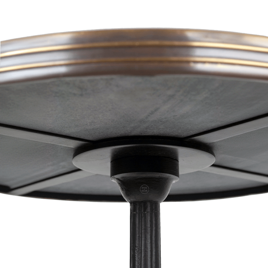 CARRARA BLACK CERAMIC FRENCH BISTRO BAR TABLE 20” - DYKE & DEAN