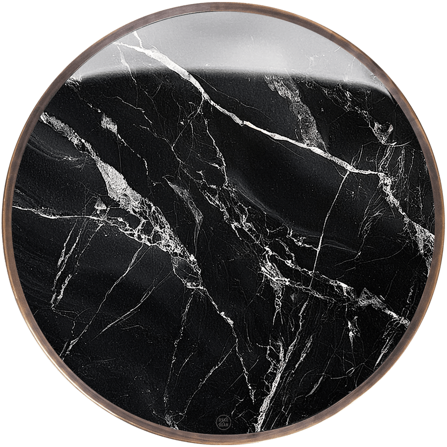 CARRARA BLACK CERAMIC FRENCH BISTRO BAR TABLE 24” - DYKE & DEAN