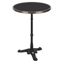 CARRARA BLACK GRANITE FRENCH BISTRO TABLE 20” - DYKE & DEAN
