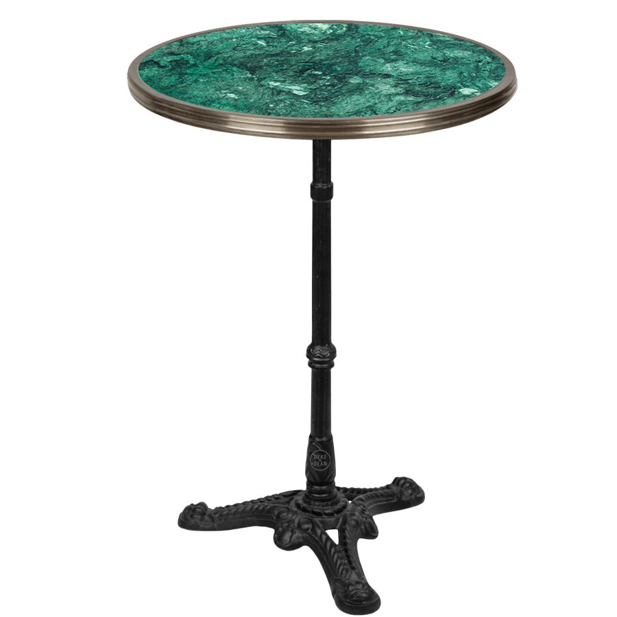 CARRARA GREEN GRANITE FRENCH BISTRO TABLE 20” - DYKE & DEAN
