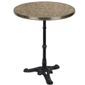 CARRARA PINK & GREY GRANITE FRENCH BISTRO TABLE 24” - DYKE & DEAN