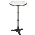 CARRARA WHITE CERAMIC FRENCH BISTRO BAR TABLE 20” - DYKE & DEAN
