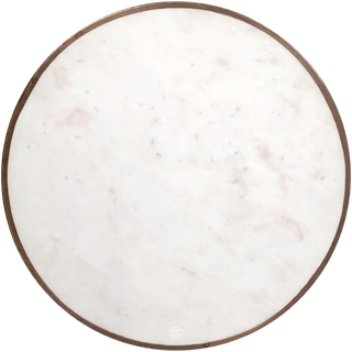 CARRARA WHITE MARBLE FRENCH BISTRO TABLE 20” - DYKE & DEAN
