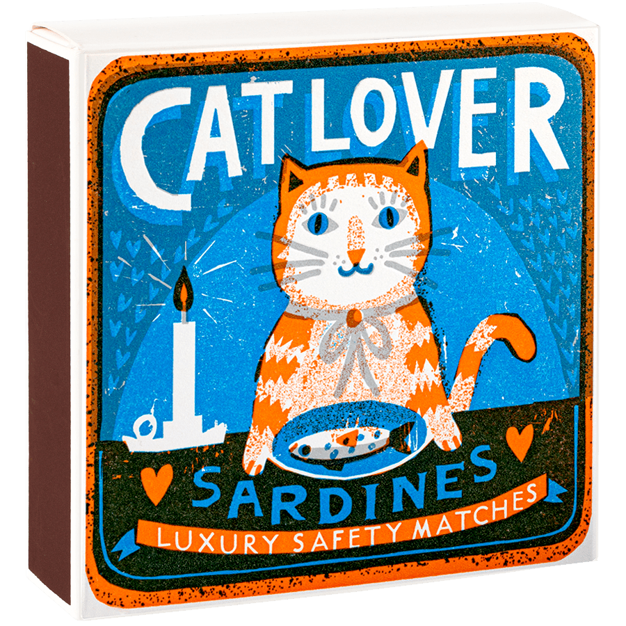 CAT LOVER SARDINES LUXURY SAFETY MATCHES - DYKE & DEAN