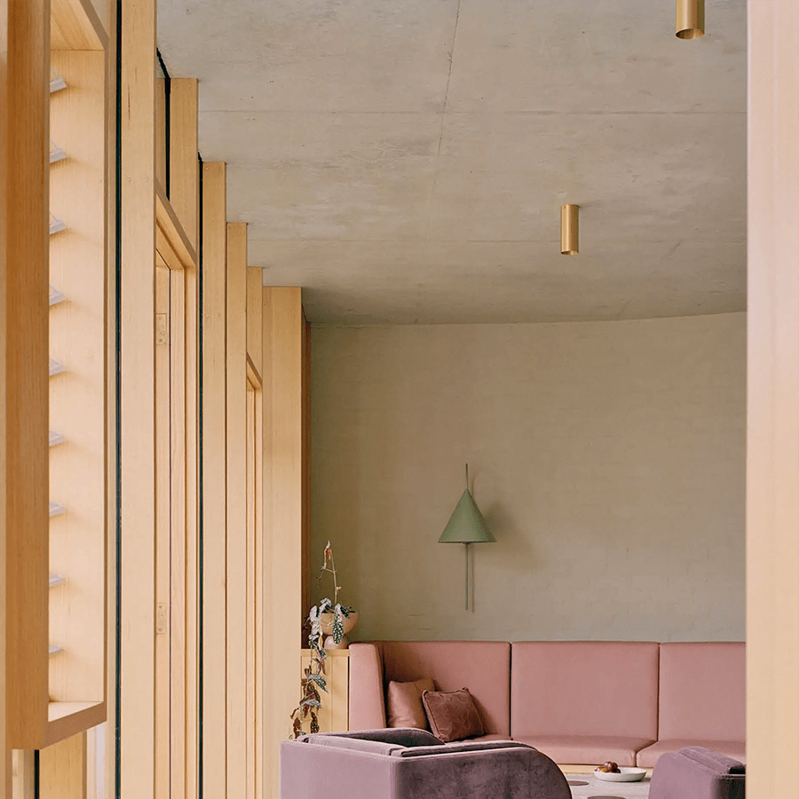 CEILING CYLINDER SPOT LAMP BRASS - DYKE & DEAN