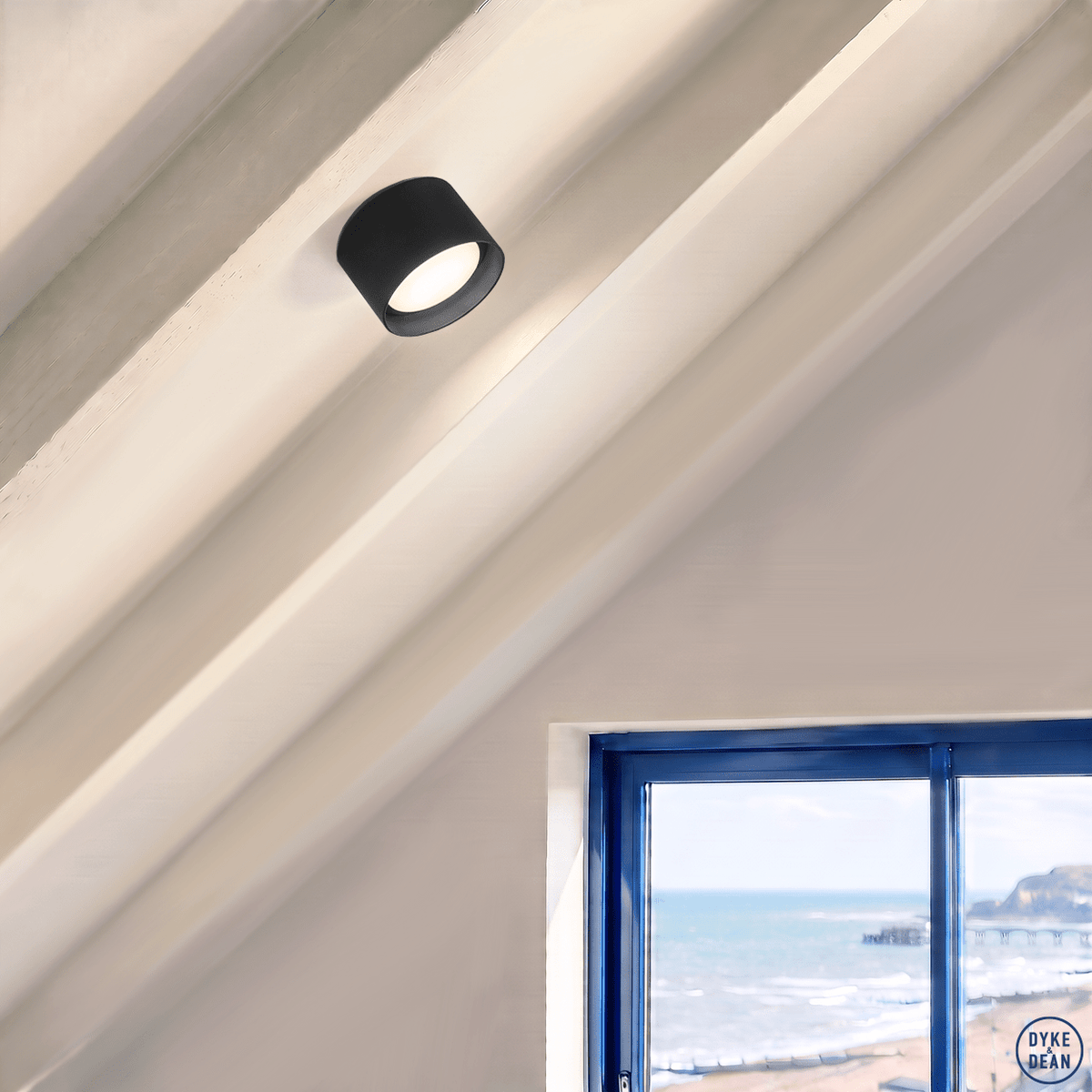 Ceiling puck light black