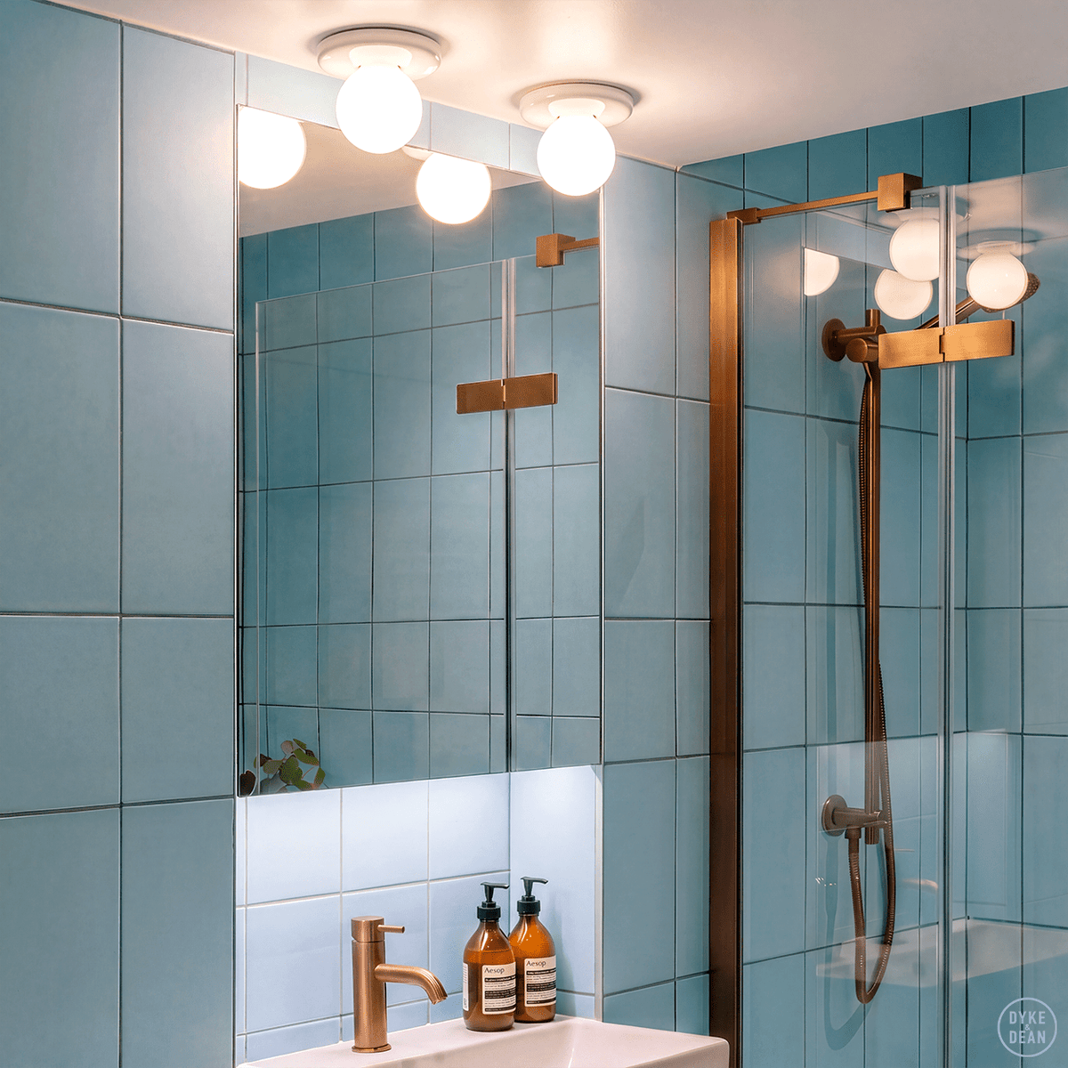 CERAMIC CEILING E27 RECESSED LIGHT WHITE - DYKE & DEAN
