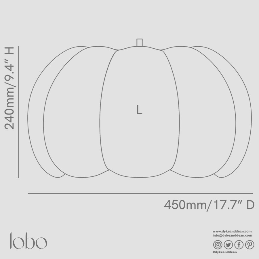 CERAMIC DOME PENDANT CUUC LARGE - DYKE & DEAN