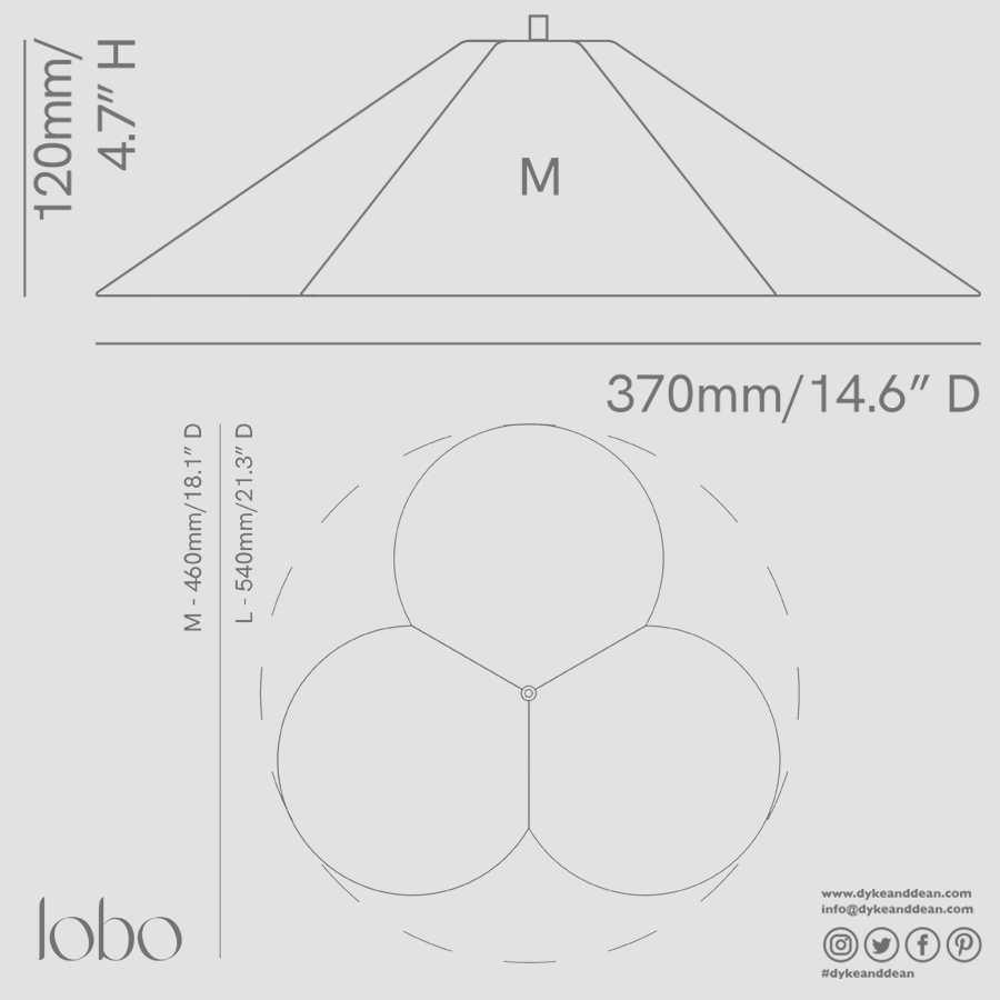 CERAMIC DOME PENDANT SURI MEDIUM - DYKE & DEAN
