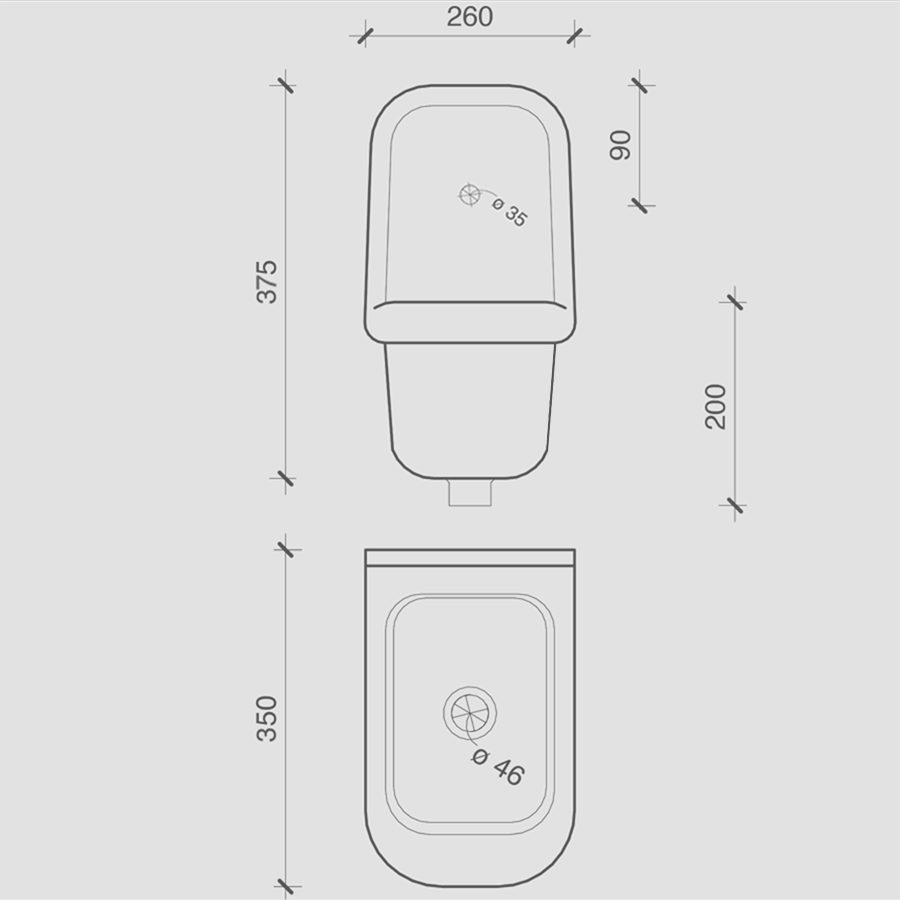 CERAMIC MOUNTED NARROW SINK WITH COLOUR OPTIONS - DYKE & DEAN