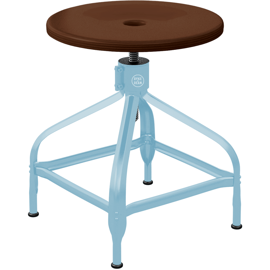 CHAISES NICOLLE ADJUSTABLE SWIVEL STOOL WOOD - DYKE & DEAN