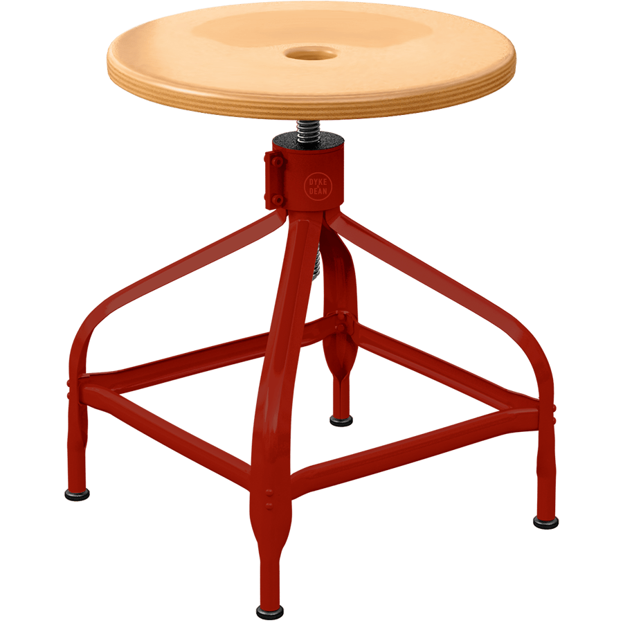 CHAISES NICOLLE ADJUSTABLE SWIVEL STOOL WOOD - DYKE & DEAN