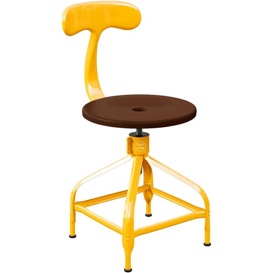 CHAISES NICOLLE DACTYLO ADJUSTABLE SWIVEL CHAIR WOOD - DYKE & DEAN