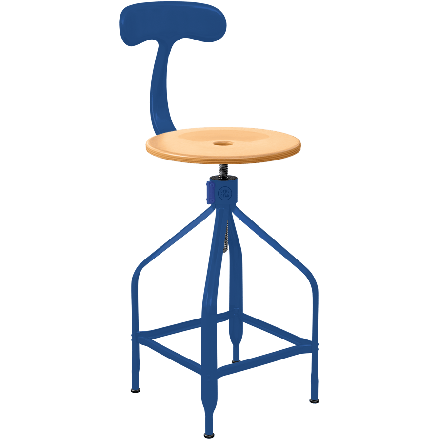 CHAISES NICOLLE DESSINATEUR TALL ADJUSTABLE SWIVEL CHAIR WOOD - DYKE & DEAN