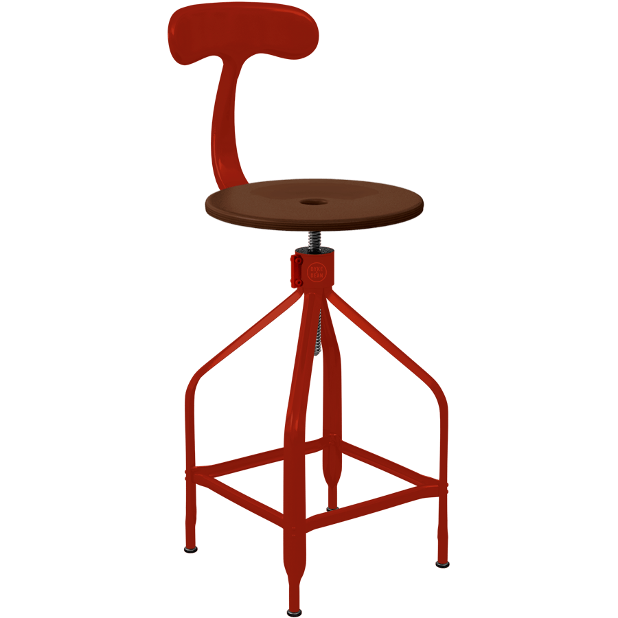 CHAISES NICOLLE DESSINATEUR TALL ADJUSTABLE SWIVEL CHAIR WOOD - DYKE & DEAN