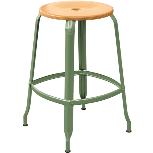 CHAISES NICOLLE METAL STOOL WOOD 65 - DYKE & DEAN