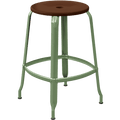 CHAISES NICOLLE METAL STOOL WOOD 65 - DYKE & DEAN