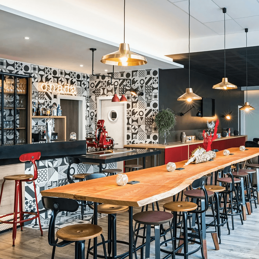 CHAISES NICOLLE METAL STOOL WOOD 65 - DYKE & DEAN