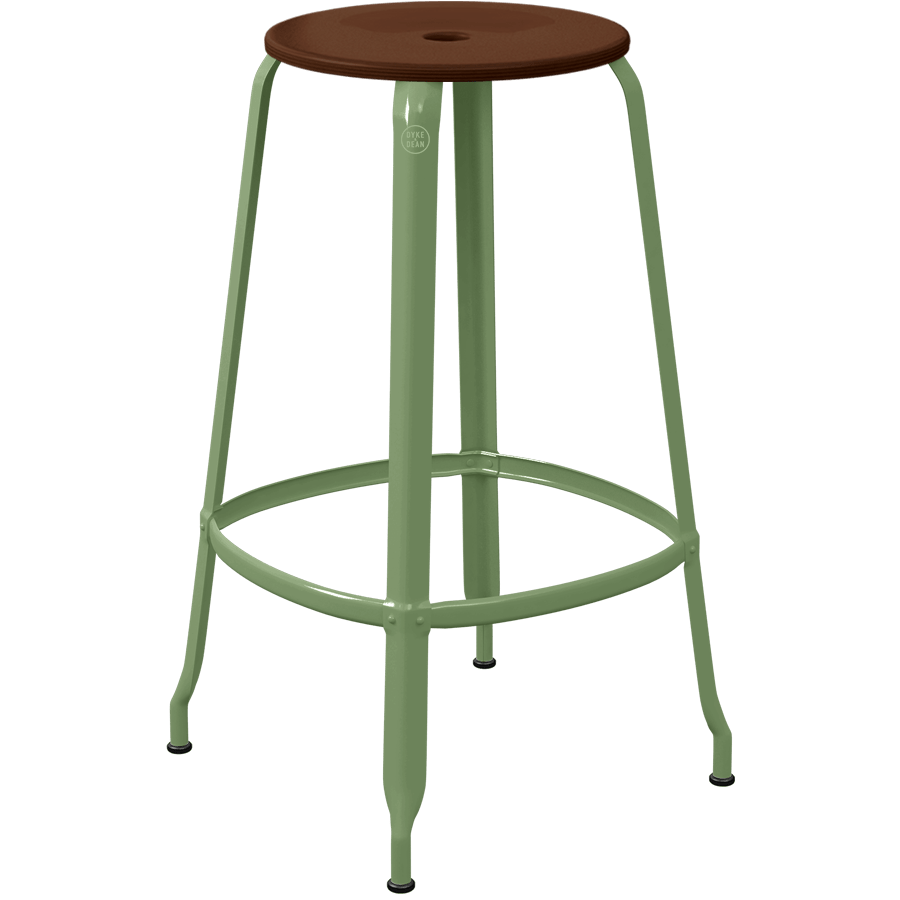 CHAISES NICOLLE METAL STOOL WOOD 75 - DYKE & DEAN