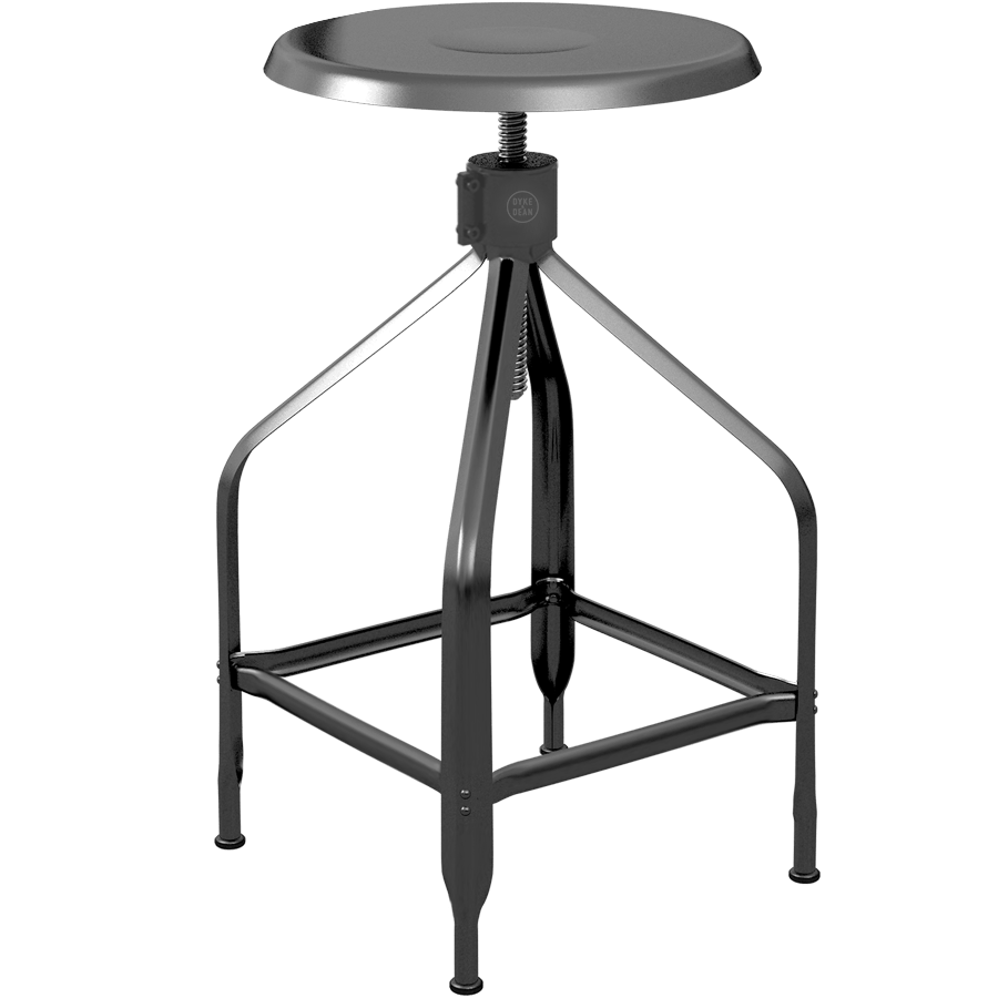 CHAISES NICOLLE TALL ADJUSTABLE SWIVEL STOOL - DYKE & DEAN