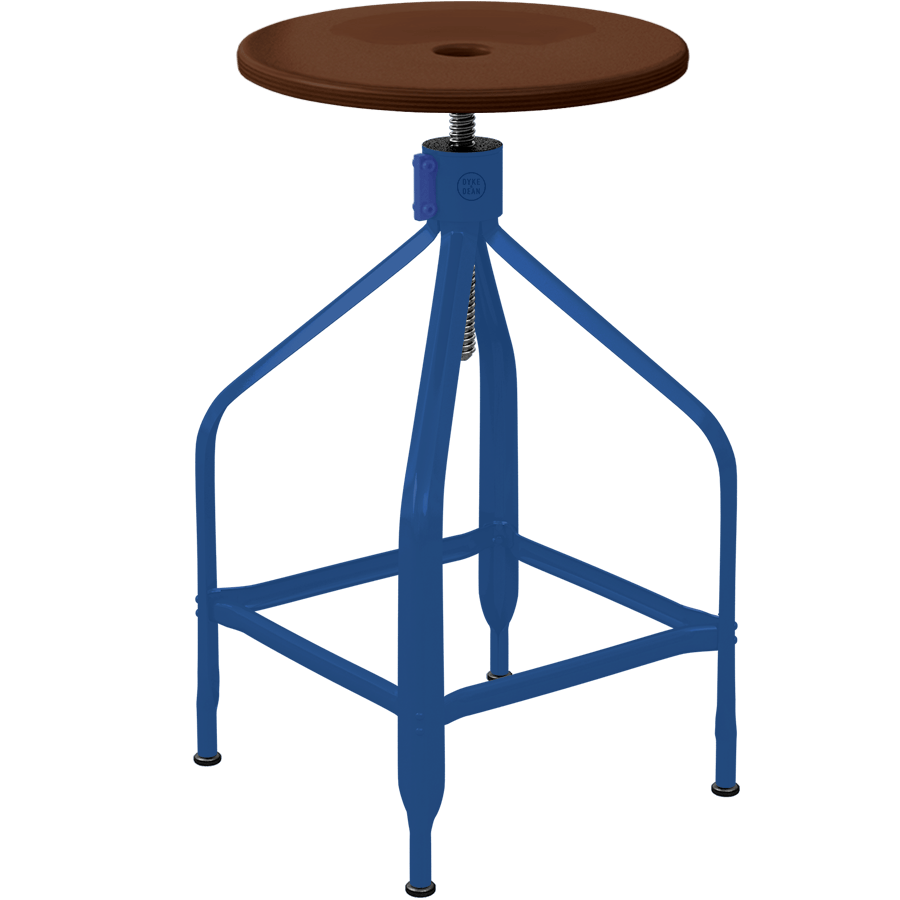 CHAISES NICOLLE TALL ADJUSTABLE SWIVEL STOOL WOOD - DYKE & DEAN