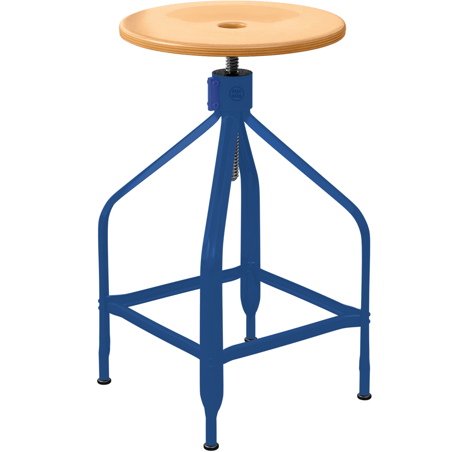CHAISES NICOLLE TALL ADJUSTABLE SWIVEL STOOL WOOD - DYKE & DEAN