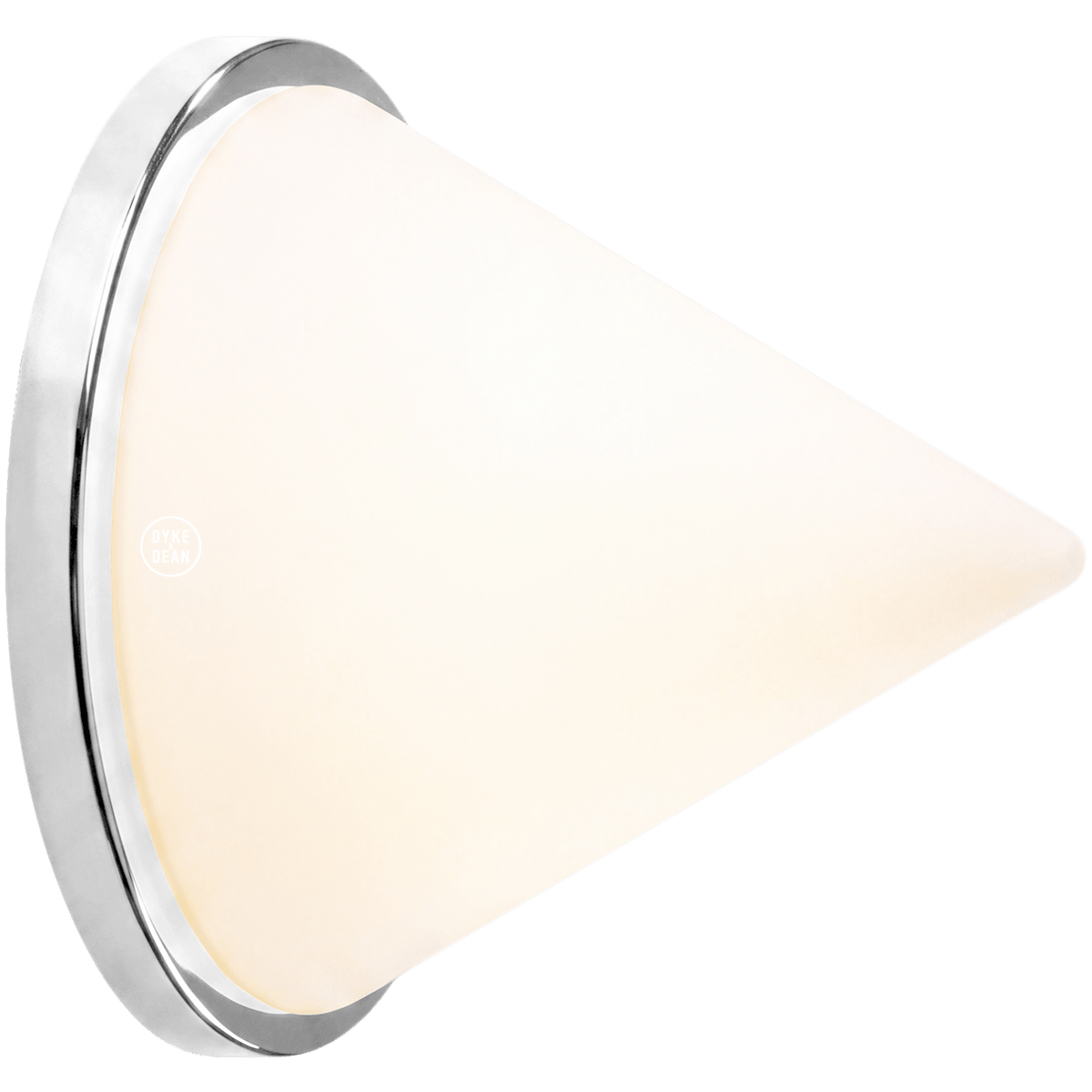 CHROME PYRAMID GLASS LIGHT - DYKE & DEAN