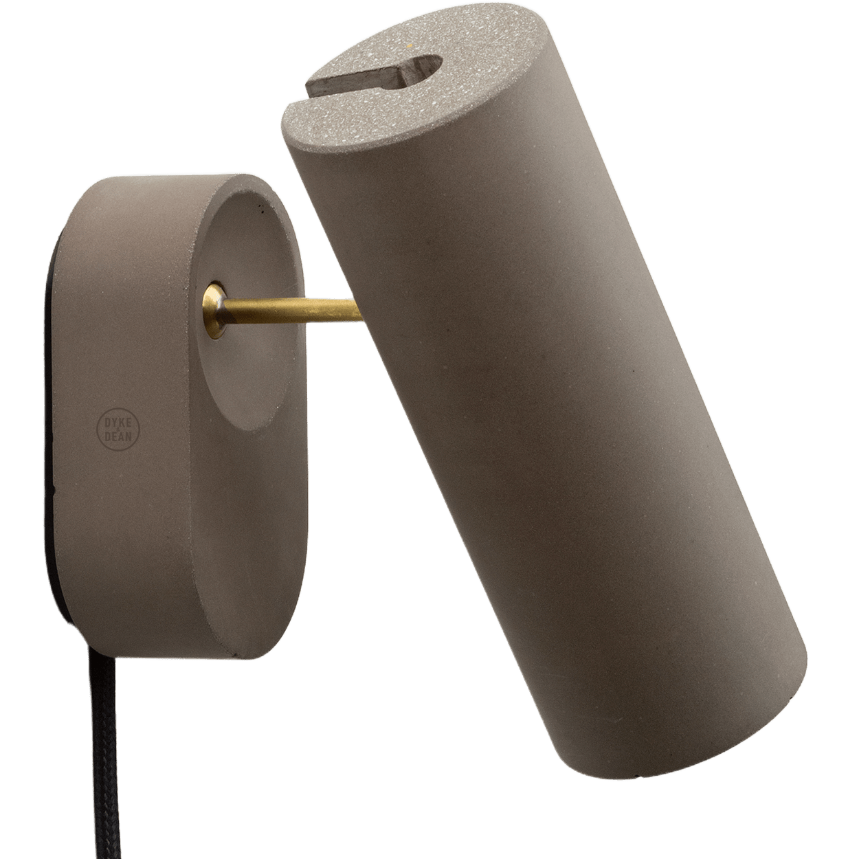 CONCRETE ADJUSTABLE BEDSIDE WALL LIGHT WITH PLUG - DYKE & DEAN