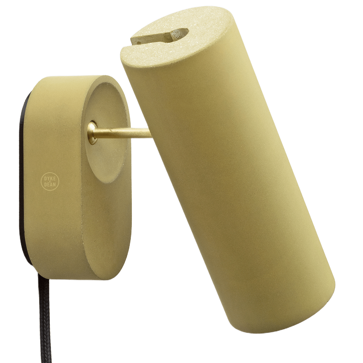 CONCRETE ADJUSTABLE BEDSIDE WALL LIGHT WITH PLUG - DYKE & DEAN