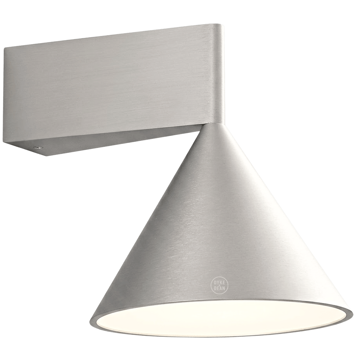 CONICAL UP DOWN WALL LIGHT BRUSHED ALUMINIUM - DYKE & DEAN
