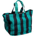 COTTON RUG BAG TURQUOISE NAVY - DYKE & DEAN