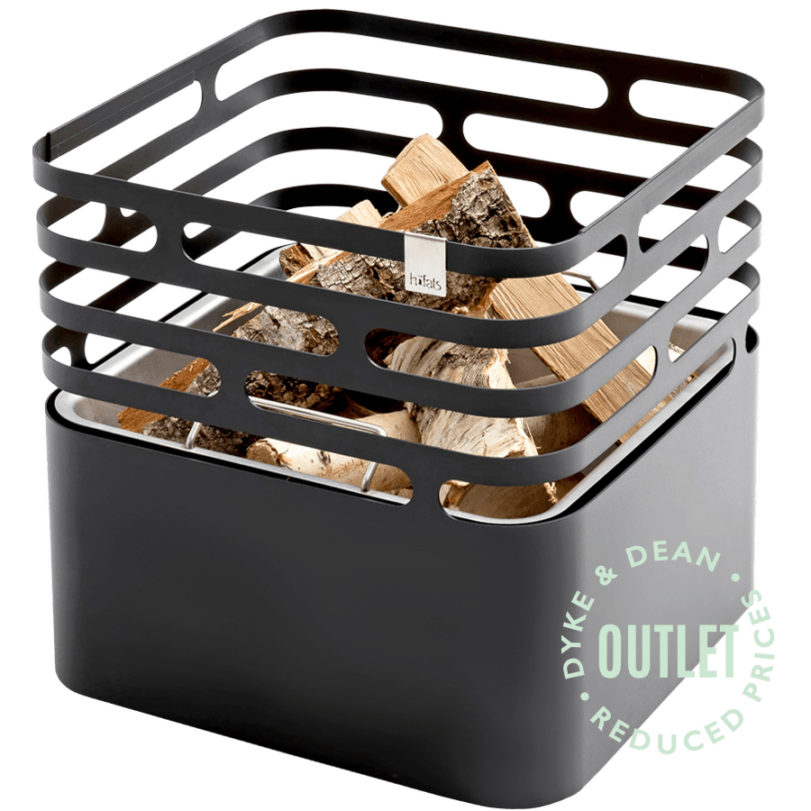 CUBE FIRE BASKET & GRILL BLACK OUTLET - DYKE & DEAN