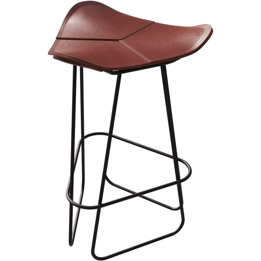 CUERO LEATHER BARSTOOL 65CM - DYKE & DEAN