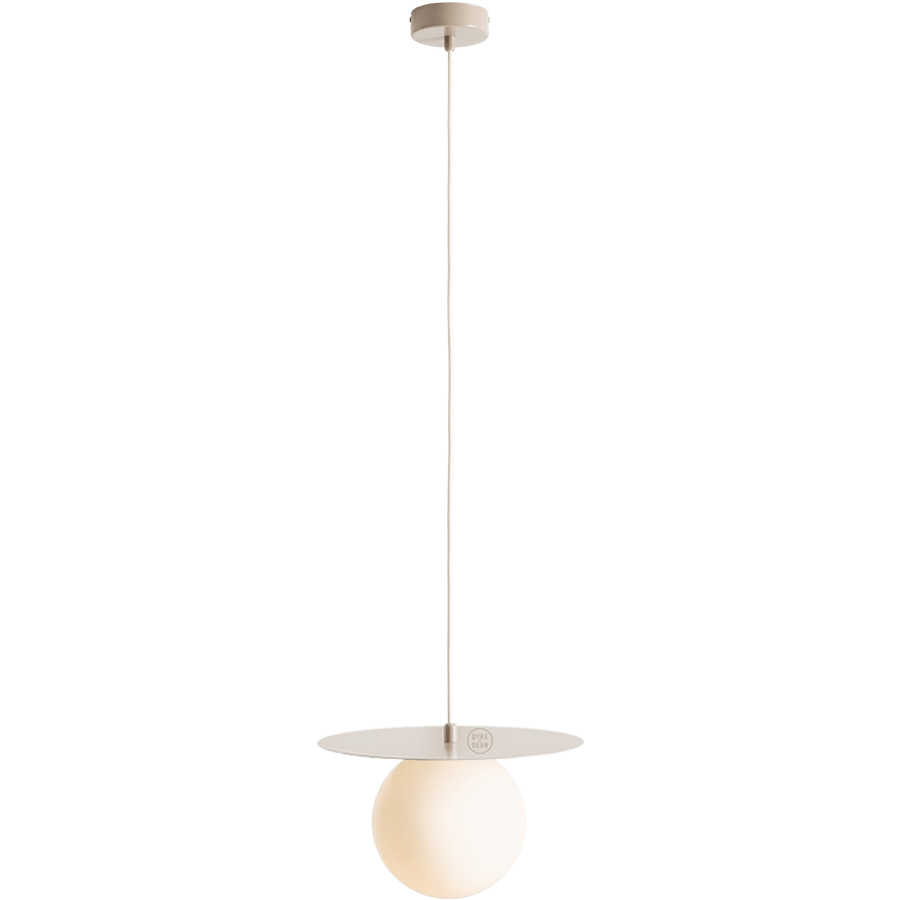 DISC GLOBE HANGING PENDANT LIGHT BEIGE MEDIUM - DYKE & DEAN