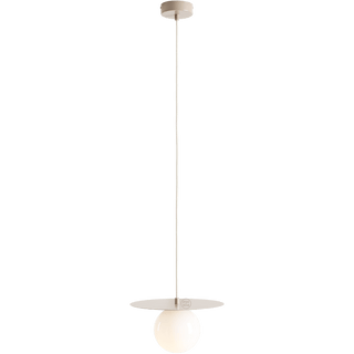 DISC GLOBE HANGING PENDANT LIGHT BEIGE SMALL - DYKE & DEAN
