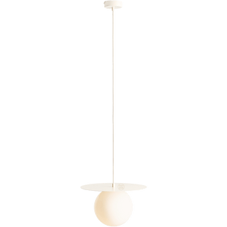 DISC GLOBE HANGING PENDANT LIGHT CREAM MEDIUM - DYKE & DEAN