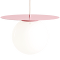 DISC GLOBE HANGING PENDANT LIGHT DUSTY PINK LARGE - DYKE & DEAN