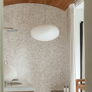 DOME LINEN LIGHT SHADE 60CM - DYKE & DEAN