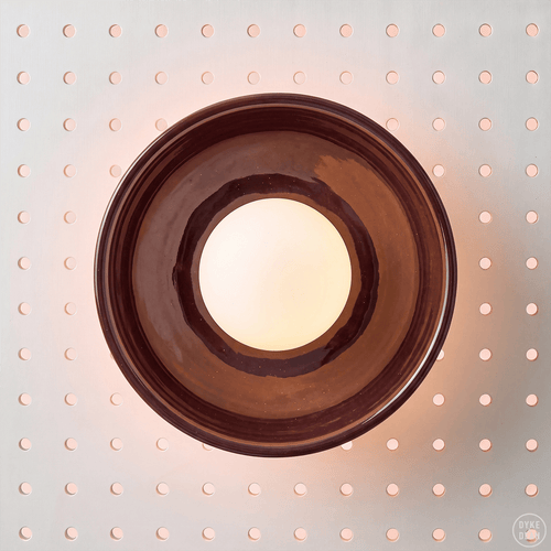 DONUT CERAMIC SCONCE LIGHT COFFEE - DYKE & DEAN
