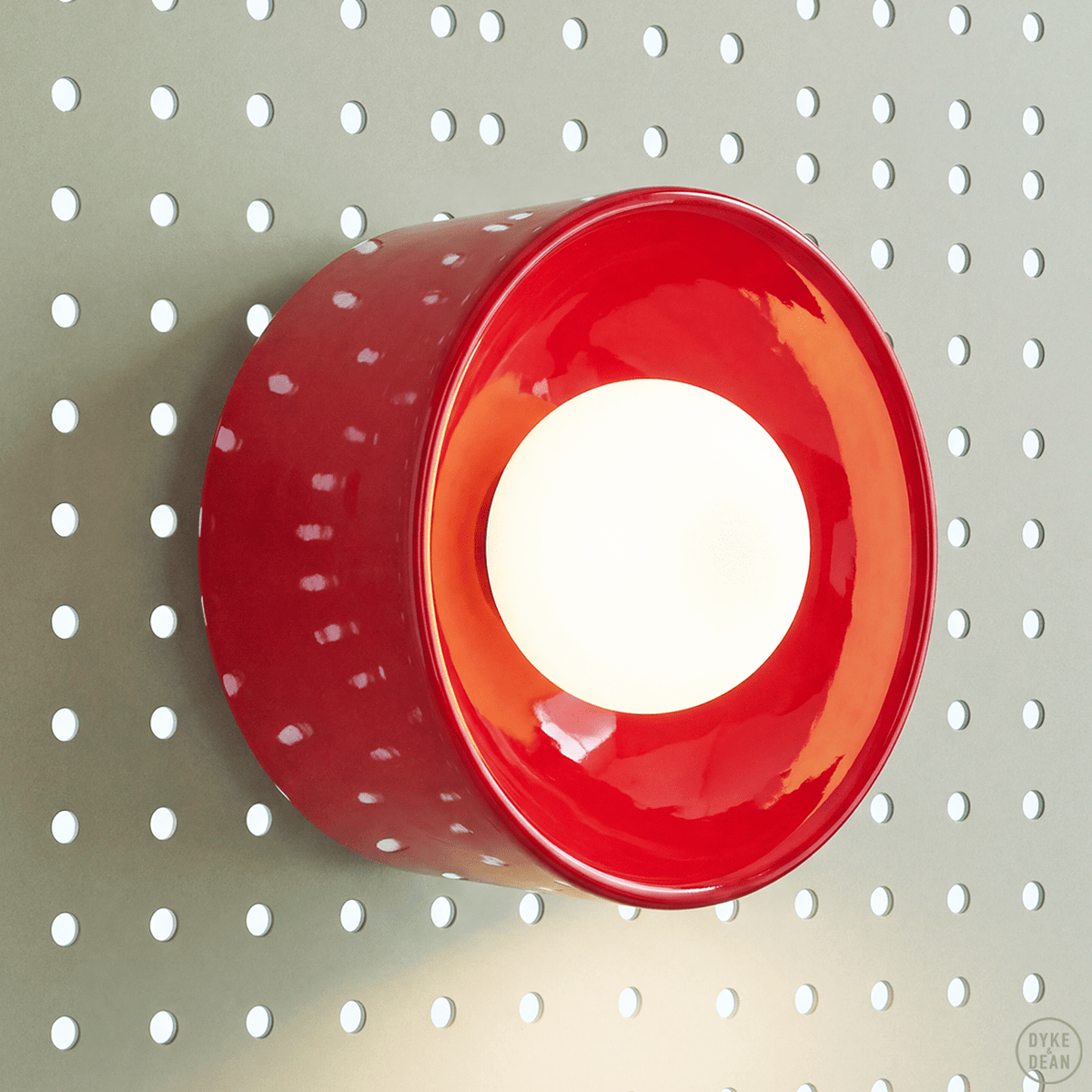 DONUT CERAMIC SCONCE LIGHT RED - DYKE & DEAN