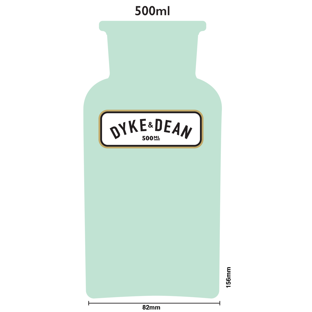 DYKE & DEAN APOTHECARY JAR BROWN GLASS 500ML - DYKE & DEAN