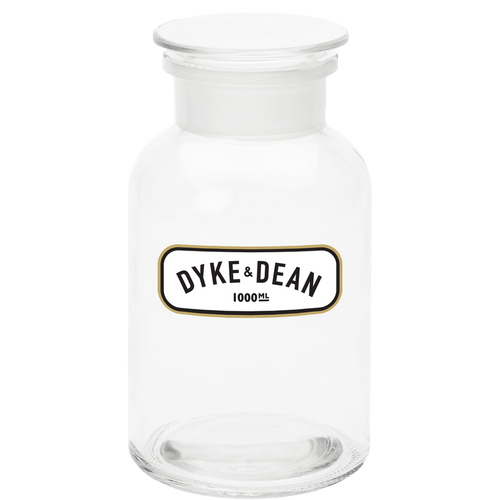 DYKE & DEAN APOTHECARY JAR CLEAR GLASS 1000ML - DYKE & DEAN